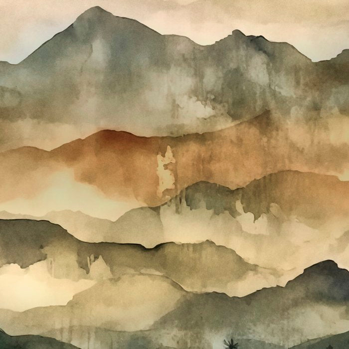 Misty Mountains Watercolor Landscape Coffee Mug Gallery Image 2
