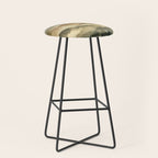 Misty Mountains Watercolor Landscape Stool Gallery Image 1