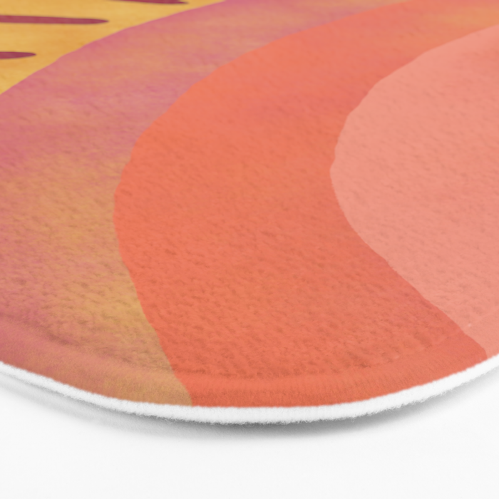 Modern Art Print - Watercolor Sun #1 Bath Mat Gallery Image 3