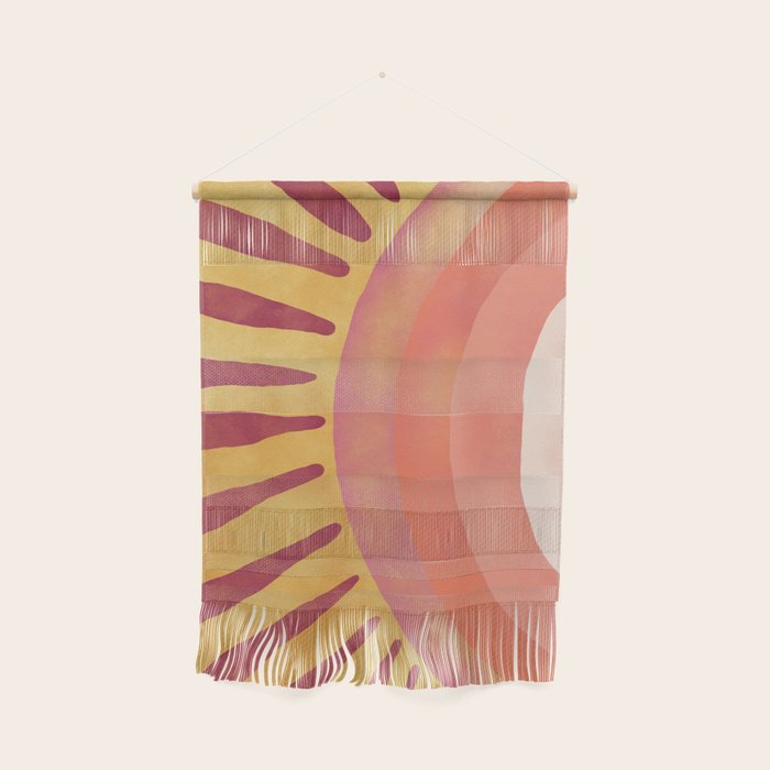 Modern Art Print - Watercolor Sun #1 Wall Hanging Gallery Image 1