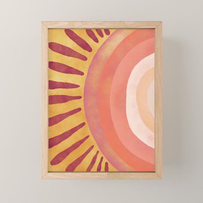 Modern Art Print - Watercolor Sun #1 Mini Art Print Gallery Image 1