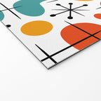 Retro Mid Century Modern Atomic Starburst Pattern Welcome Mat Gallery Image 2