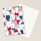 Happy llamas Christmas Choir III Stationery Card Gallery Image 2
