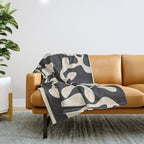 Minimalist Abstract Leaves 1 Throw Blanket Gallery Image 1