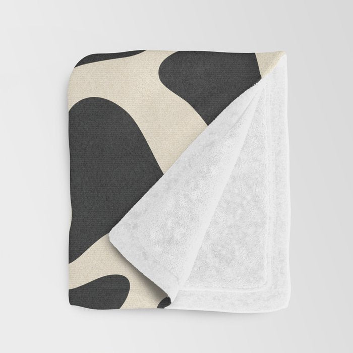 Minimalist Abstract Leaves 1 Throw Blanket Gallery Image 3