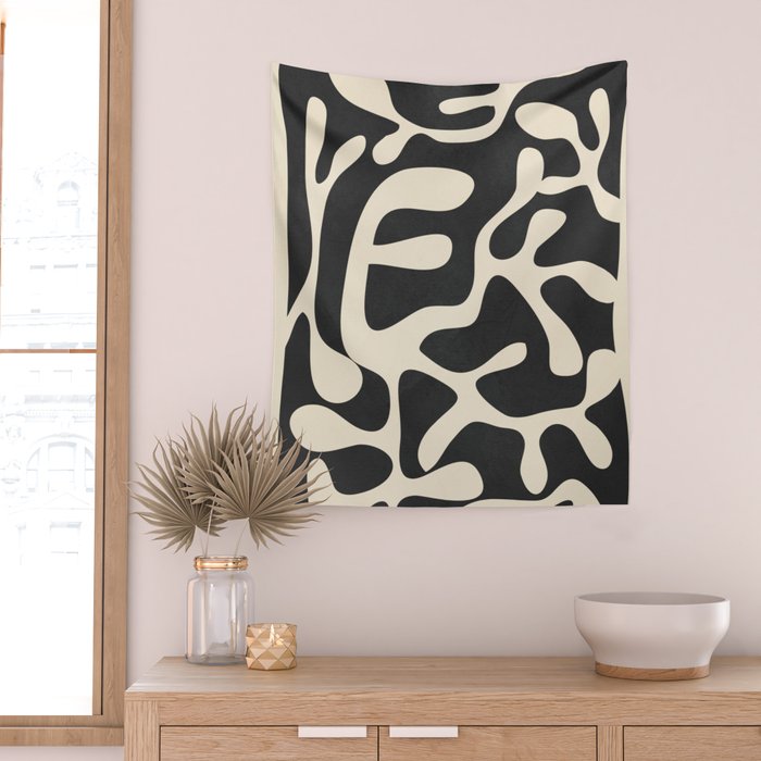 Minimalist Abstract Leaves 1 Wall Tapestry Gallery Image 2