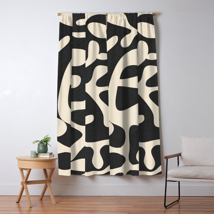 Minimalist Abstract Leaves 1 Window Curtain Gallery Image 5