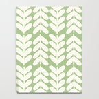 Leaves and Stems Chunky Knit Botanical Pattern in Light Sage Green and Cream Notebook Gallery Image 4