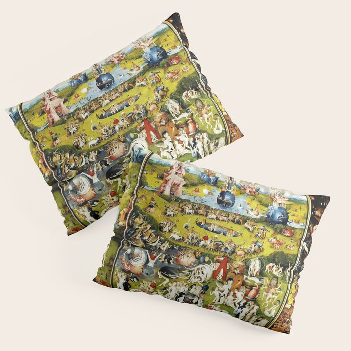 Bosch Garden Of Earthly Delights 3 Panel Pillow Sham Gallery Image 1