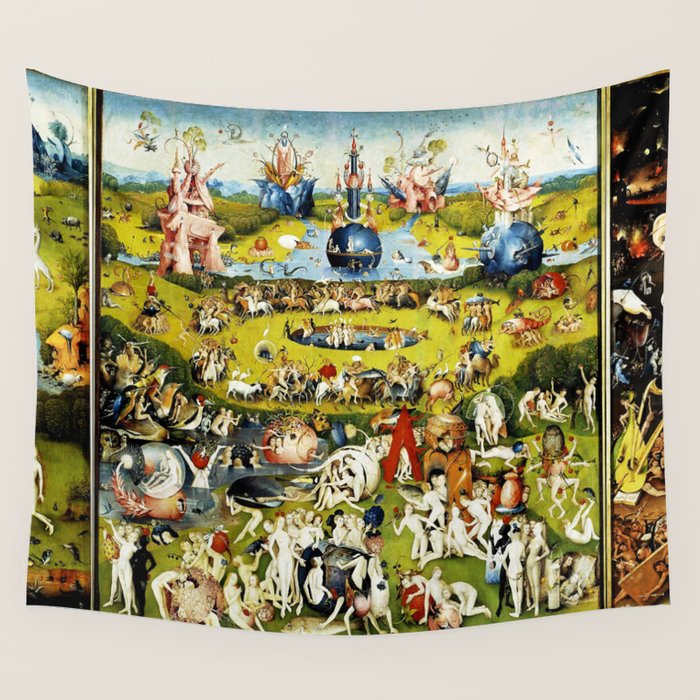 Bosch Garden Of Earthly Delights 3 Panel Wall Tapestry Gallery Image 1
