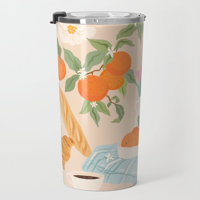 Breakfast and Flowers  Travel Mug Gallery Image 3