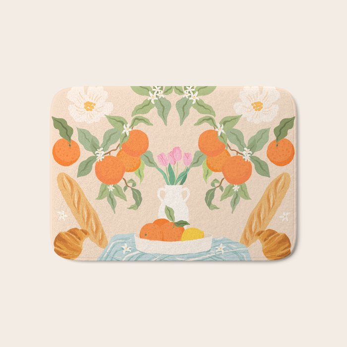 Breakfast and Flowers  Bath Mat Gallery Image 1