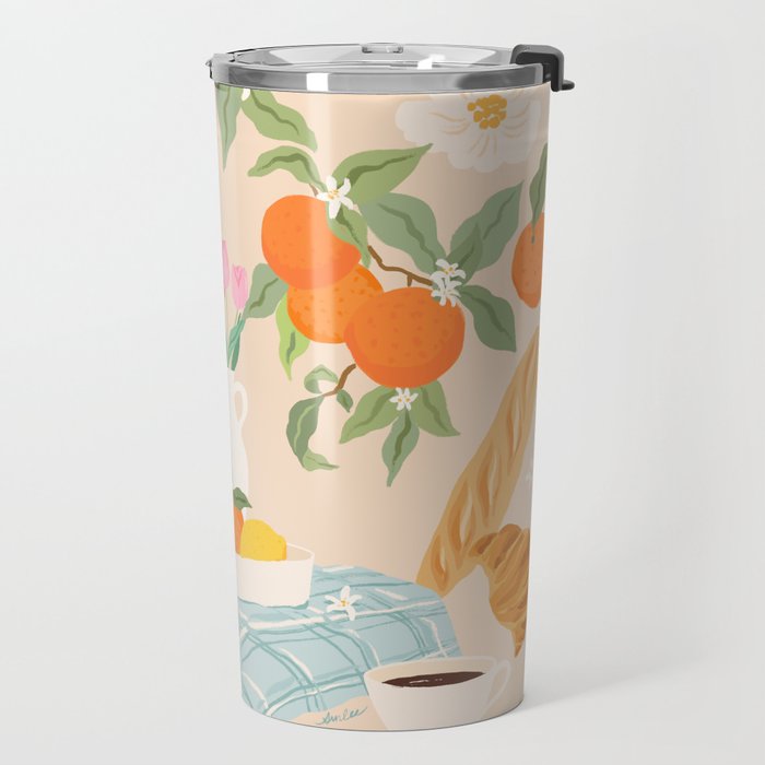 Breakfast and Flowers  Travel Mug Gallery Image 2