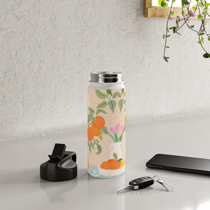 Breakfast and Flowers  Water Bottle Gallery Image 4