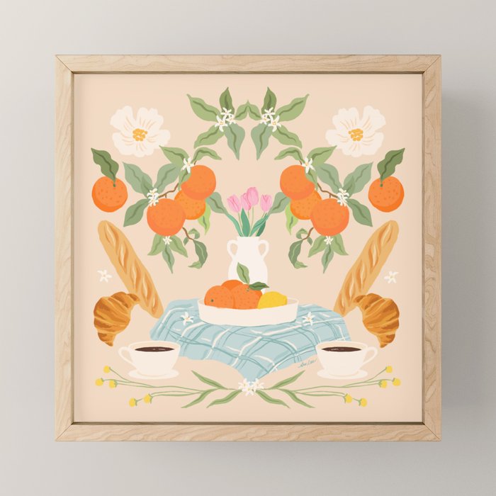 Breakfast and Flowers  Mini Art Print Gallery Image 1