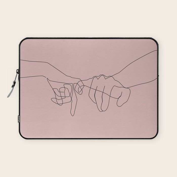 Blush Pinky Laptop Sleeve Gallery Image 1