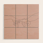 Blush Pinky Wood Wall Art Gallery Image 1