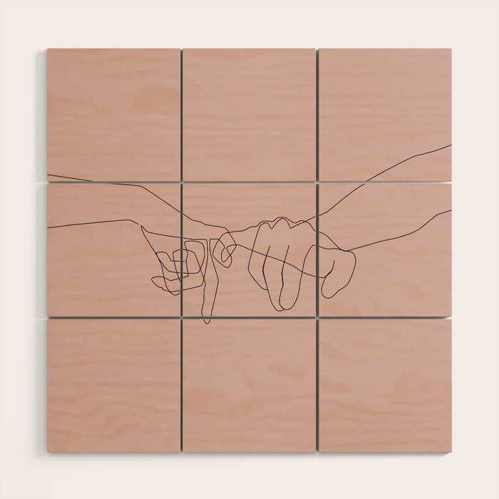Blush Pinky Wood Wall Art Gallery Image 1