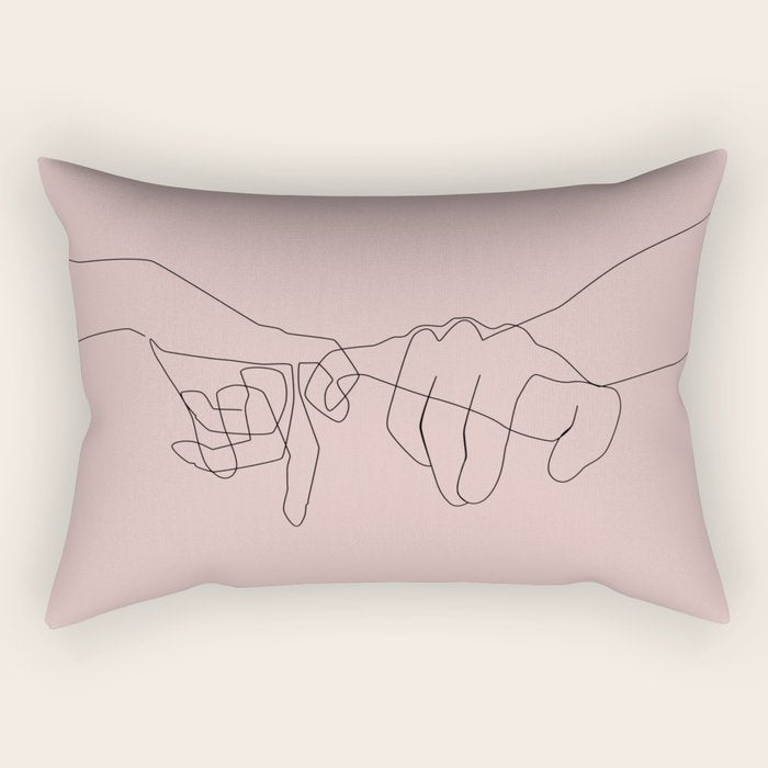 Blush Pinky Rectangular Pillow Gallery Image 1