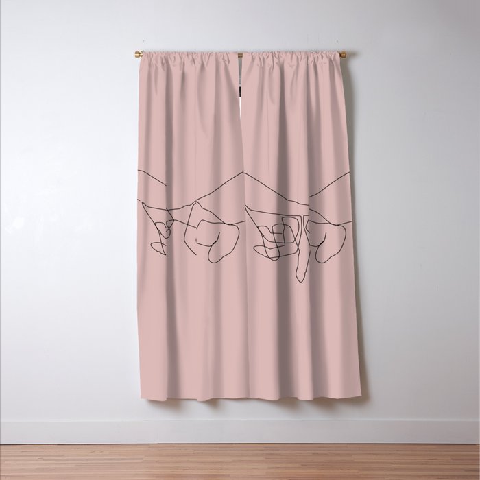 Blush Pinky Window Curtain Gallery Image 3
