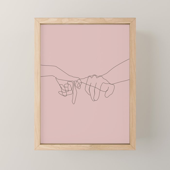 Blush Pinky Mini Art Print Gallery Image 1