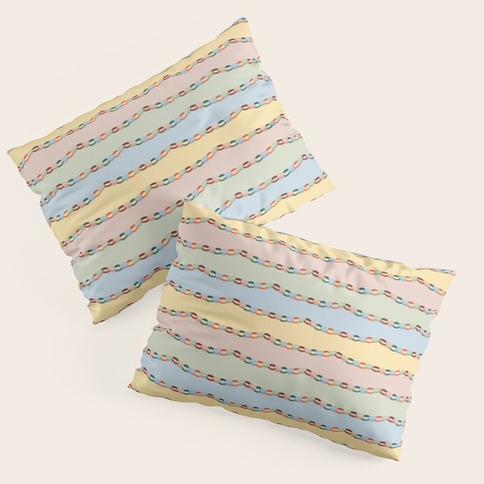 Pastel Paper Chains Pillow Sham Gallery Image 3