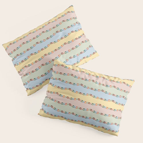 Pastel Paper Chains Pillow Sham Gallery Image 3