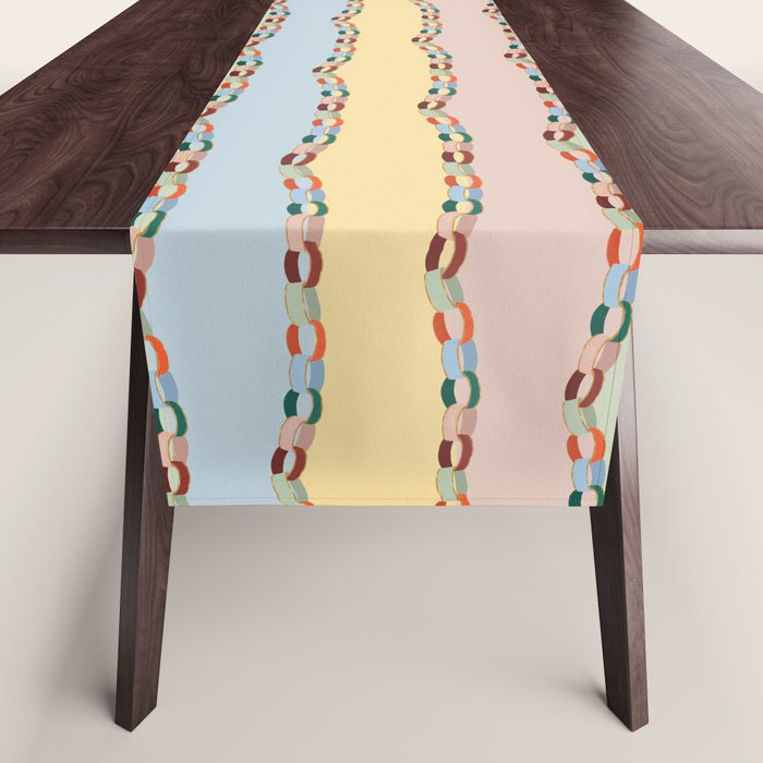 Pastel Paper Chains Table Runner Gallery Image 1