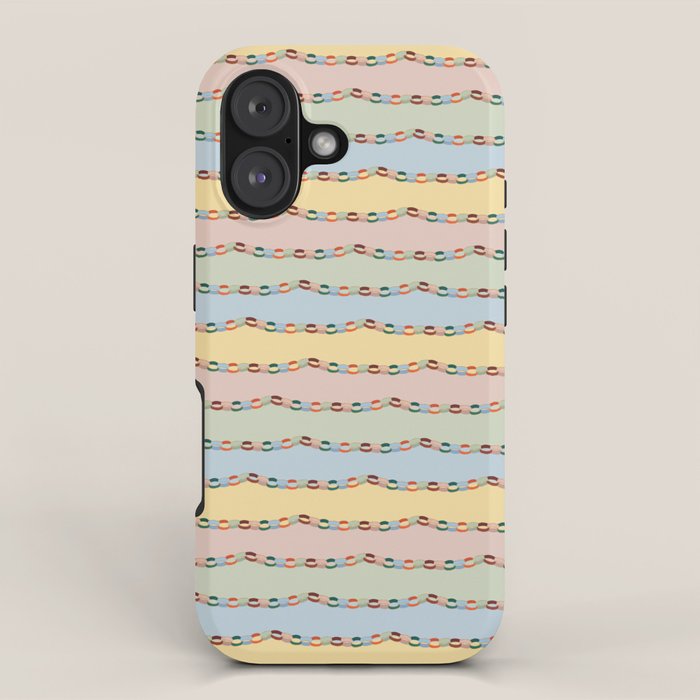 Pastel Paper Chains iPhone Case Gallery Image 1