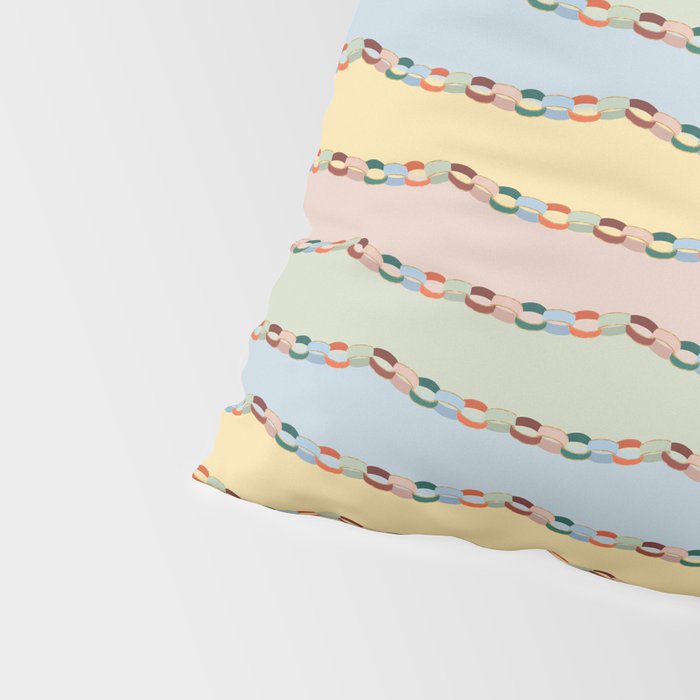 Pastel Paper Chains Pillow Sham Gallery Image 4