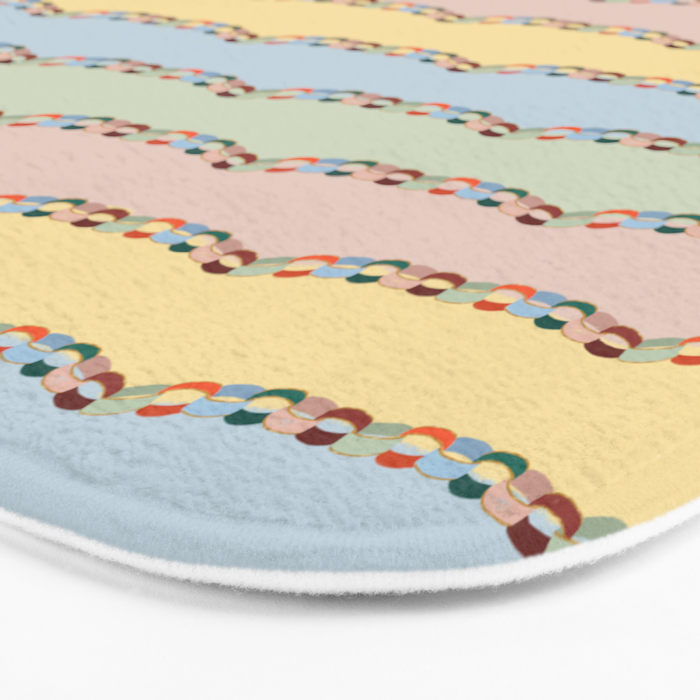 Pastel Paper Chains Bath Mat Gallery Image 3