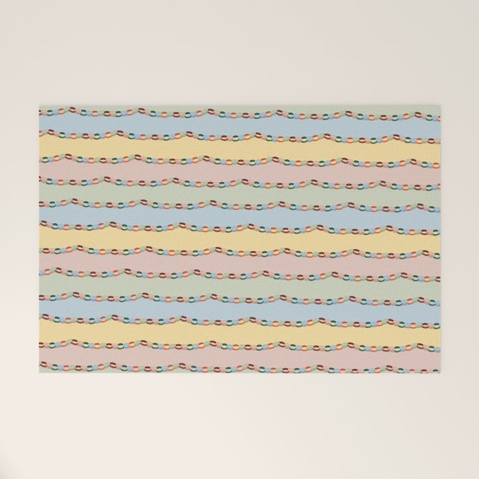 Pastel Paper Chains Welcome Mat Gallery Image 1