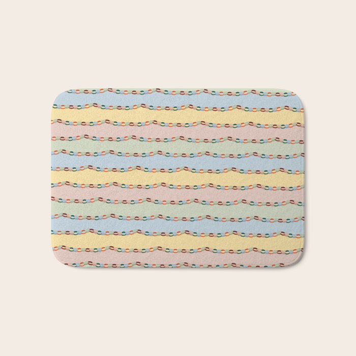 Pastel Paper Chains Bath Mat Gallery Image 1