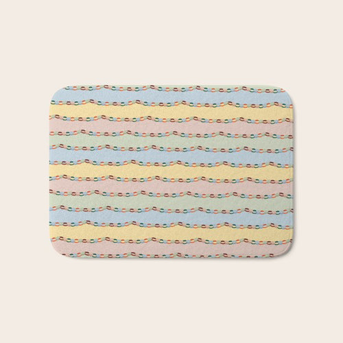 Pastel Paper Chains Bath Mat Gallery Image 1