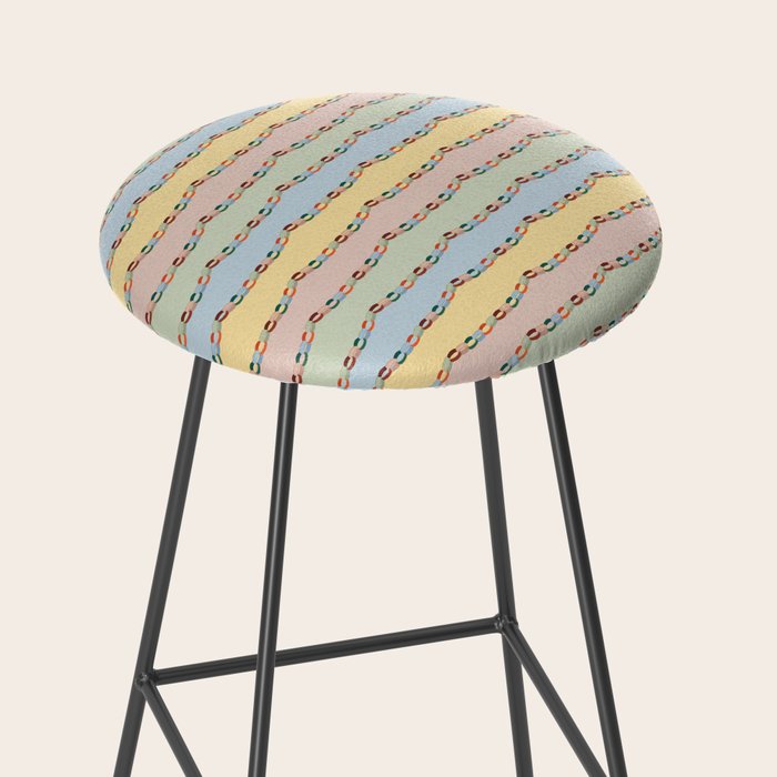 Pastel Paper Chains Stool Gallery Image 2
