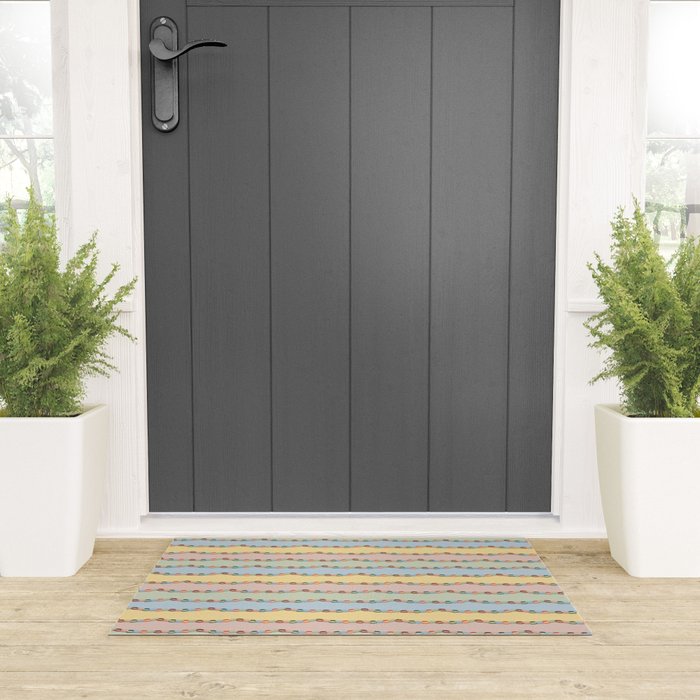 Pastel Paper Chains Welcome Mat Gallery Image 3