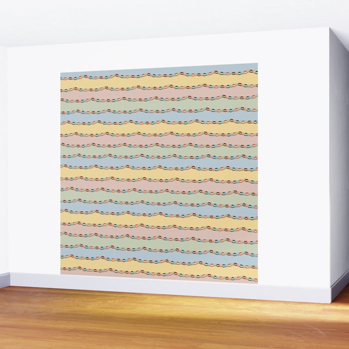 Pastel Paper Chains Wall Mural Gallery Image 2