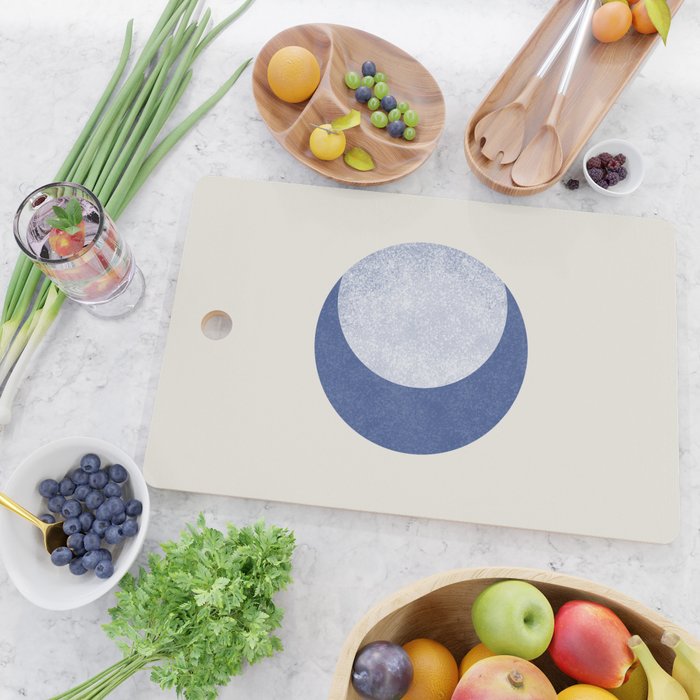 Moon Crescent - Blue Cutting Board Gallery Image 2
