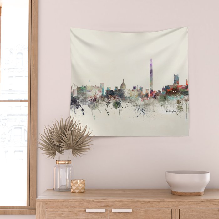washington dc skyline Wall Tapestry Gallery Image 2