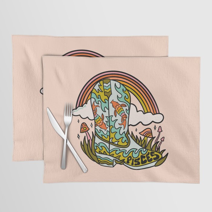 Pisces Cowboy Boots Placemat Gallery Image 1