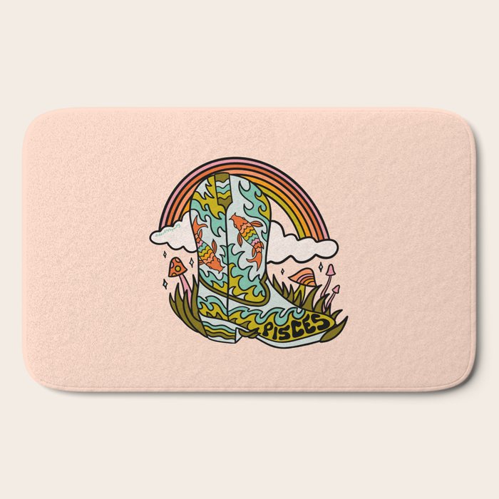 Pisces Cowboy Boots Bath Mat Gallery Image 2