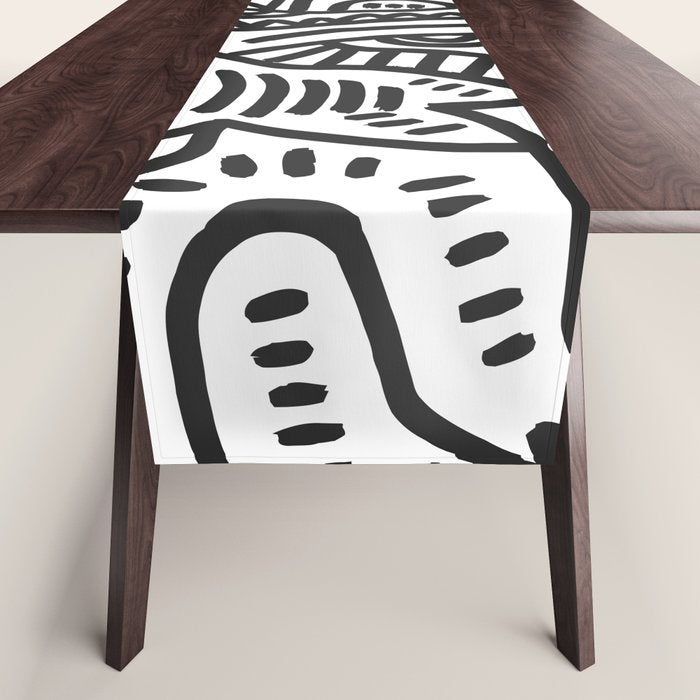 Black and White Street Art Graffiti King's Party Table Runner Gallery Image 1