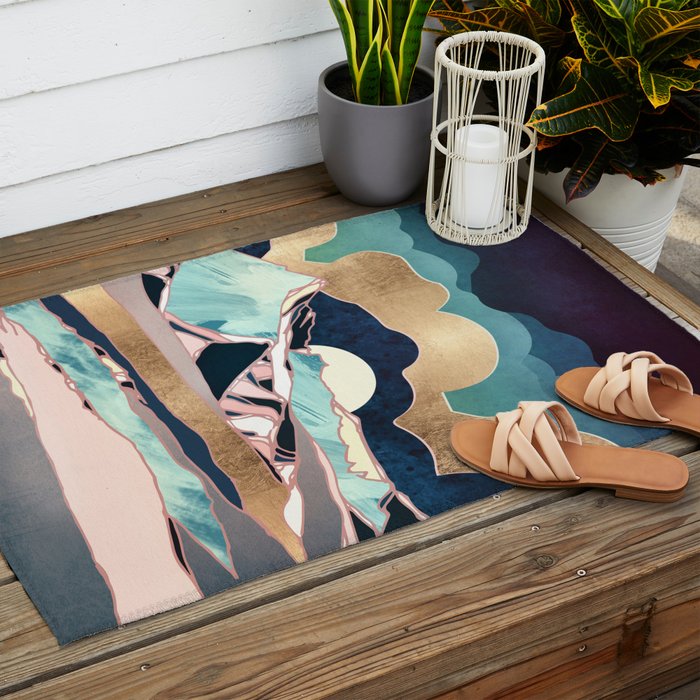 Indigo Spring Outdoor Rug Gallery Image 2
