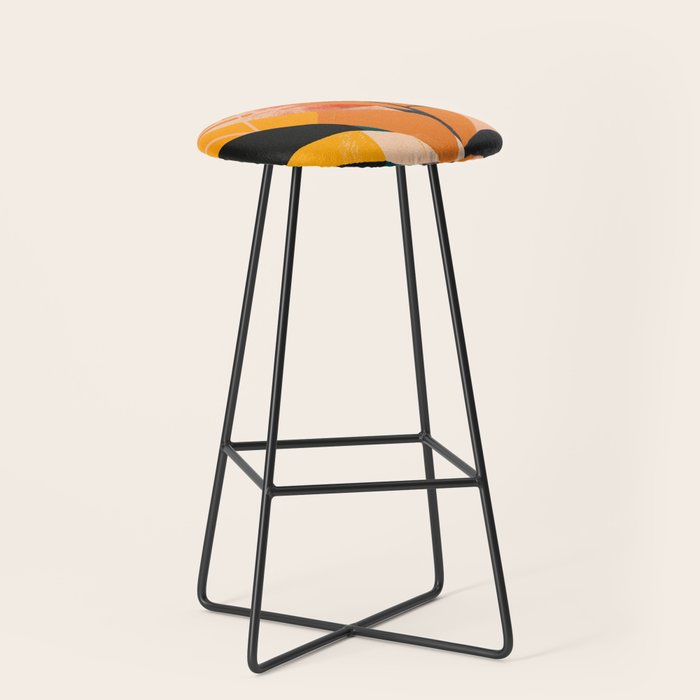 Abstract Art Tropical Leaves 108 Stool Gallery Image 1
