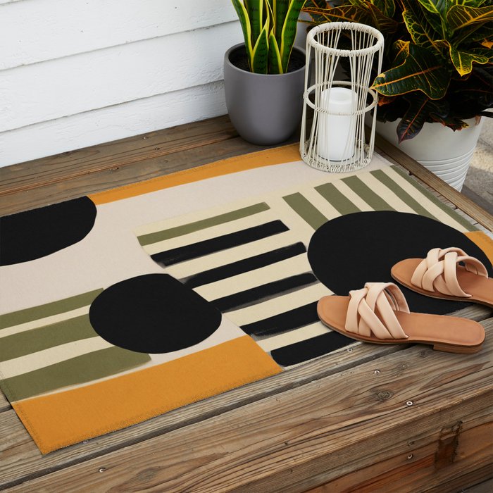Stripes and Shapes I Outdoor Rug Gallery Image 2