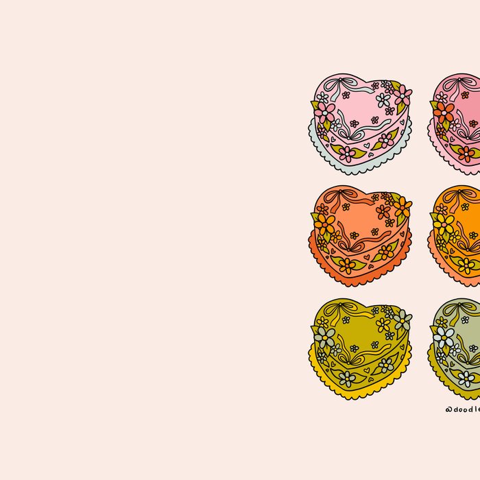 Rainbow Heart Cakes Coffee Mug Gallery Image 2