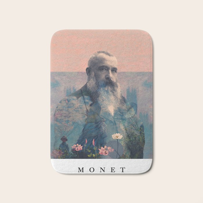 For Claude Monet - with border Bath Mat Gallery Image 1