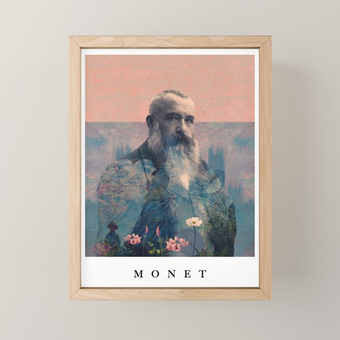 For Claude Monet - with border Mini Art Print Gallery Image 1