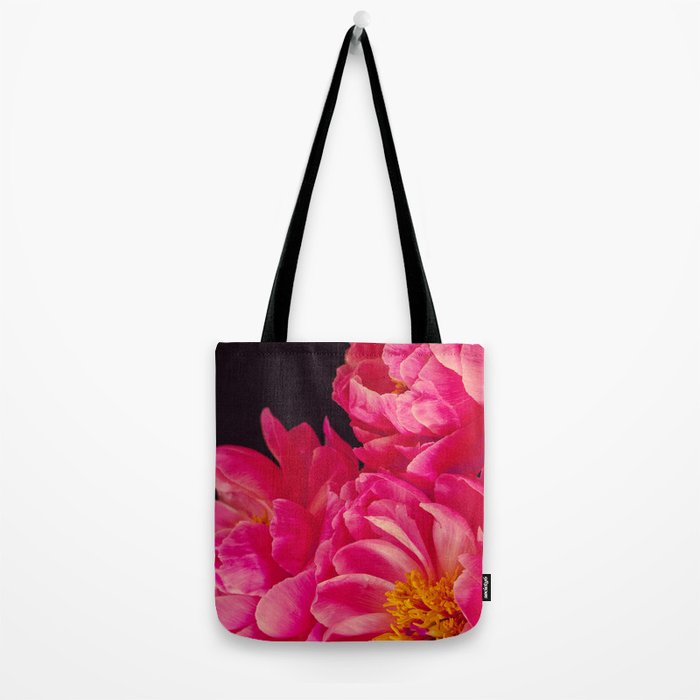Hot Pink Peonies Tote Bag Gallery Image 2