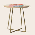 Minimalist Vibrant Wildflower Close Up - Modern Botanical Art with Bold Colors Side Table Gallery Image 1